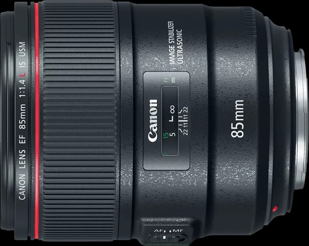 Canon EF 85mm f/1.4L IS USM - Top View